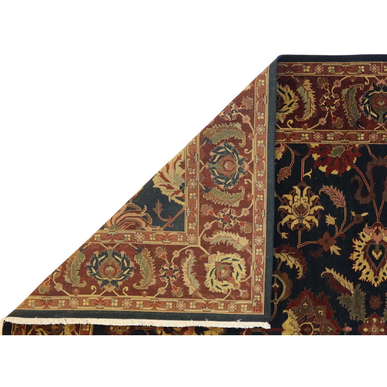 Woven Concepts Oriental HandKnotted Wool Dark Blue/Red/Beige Area Rug